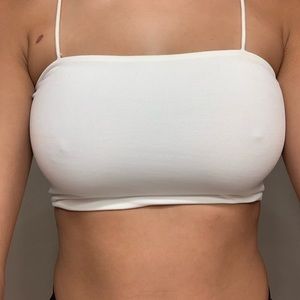 NWT white cropped tank top